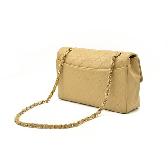 CHANEL Quilted CC Single Flap Shoulder Bag Matelasse Leather Chain - Picture 4 of 16